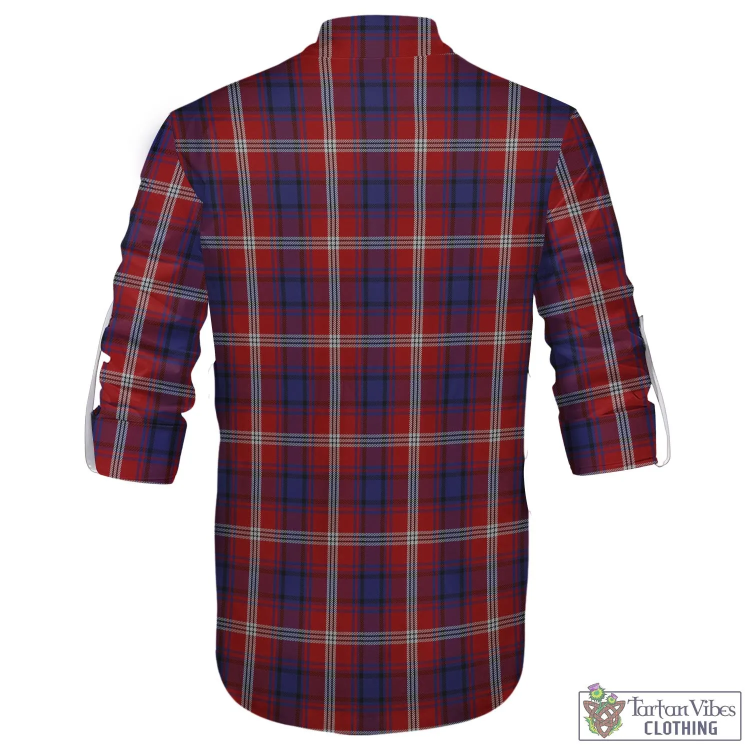 Ainslie Tartan Men's Scottish Traditional Jacobite Ghillie Kilt Shirt