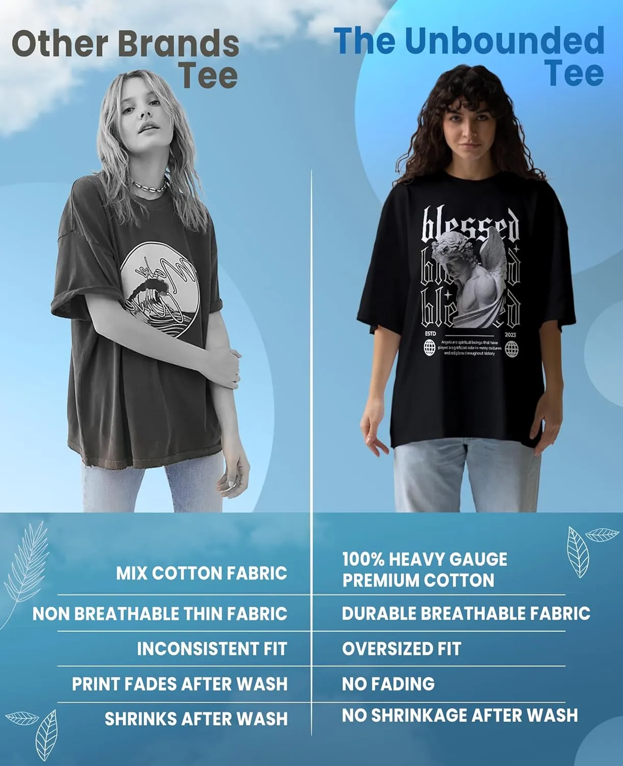 Anime Trendy Oversized T-Shirts for Women, Cotton T-Shirts, Perfect for Casual Wear & Gifting | WB.6.16