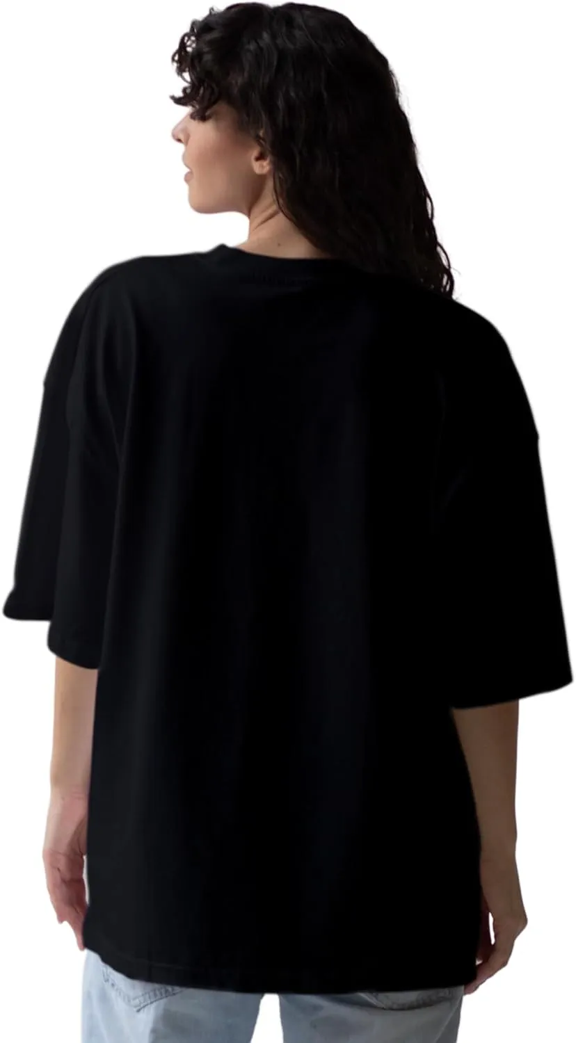 Anime Trendy Oversized T-Shirts for Women, Cotton T-Shirts, Perfect for Casual Wear & Gifting | WB.6.16