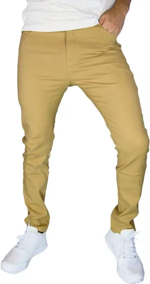 BAKANO Men's Skinny Slim Fit Stretch Pants Mid Rise with Flex Waist and 5 Pockets for Golf and Casual Wear Come in 3 Lengths