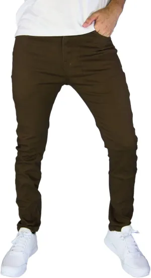 BAKANO Men's Skinny Slim Fit Stretch Pants Mid Rise with Flex Waist and 5 Pockets for Golf and Casual Wear Come in 3 Lengths