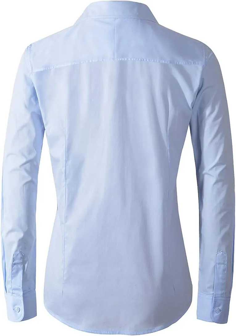 Beninos Womens Dress Shirts Long Sleeve Button Down Shirt Work Wear