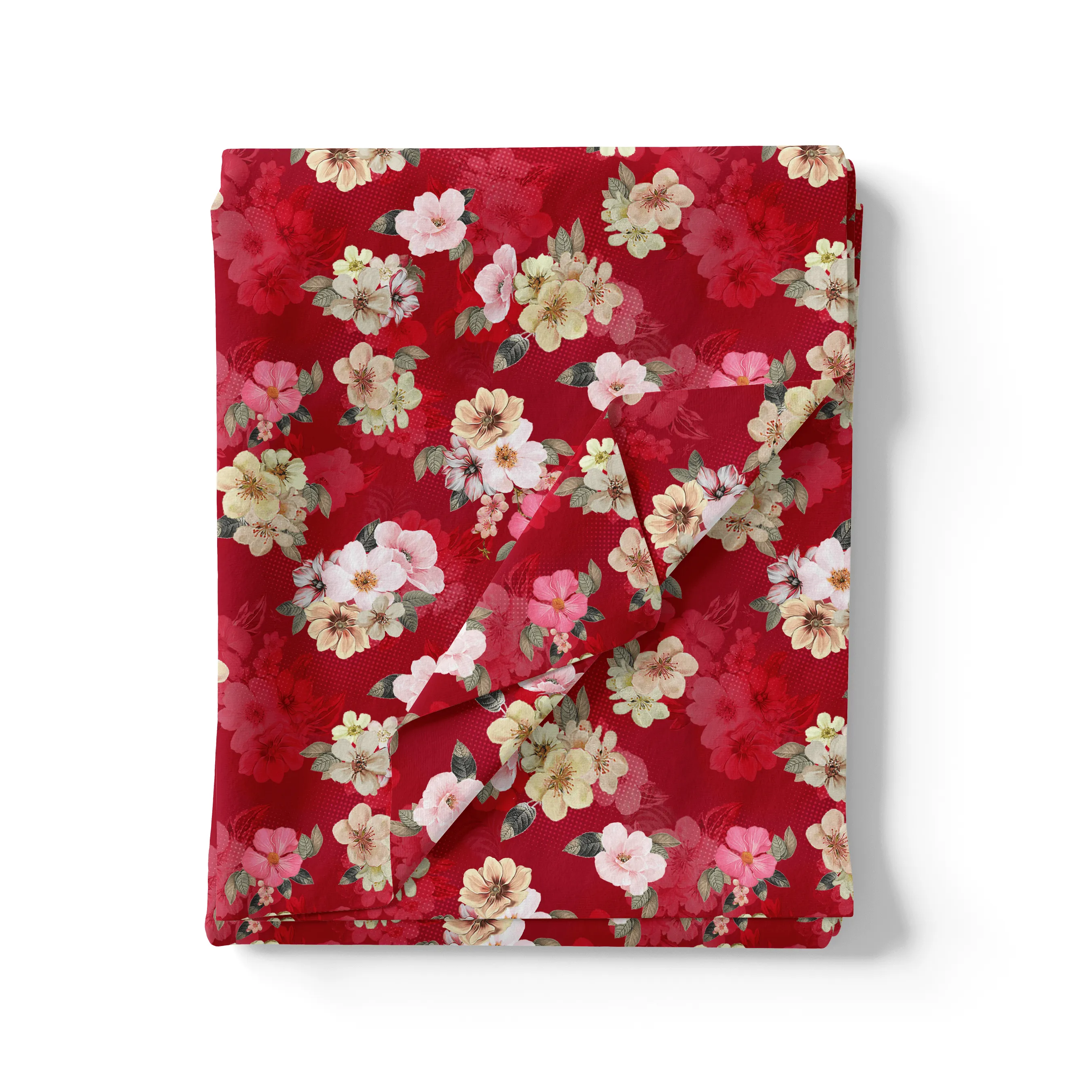 Big Narcissus Multi Colour Flower Digital Printed Fabric - Weightless