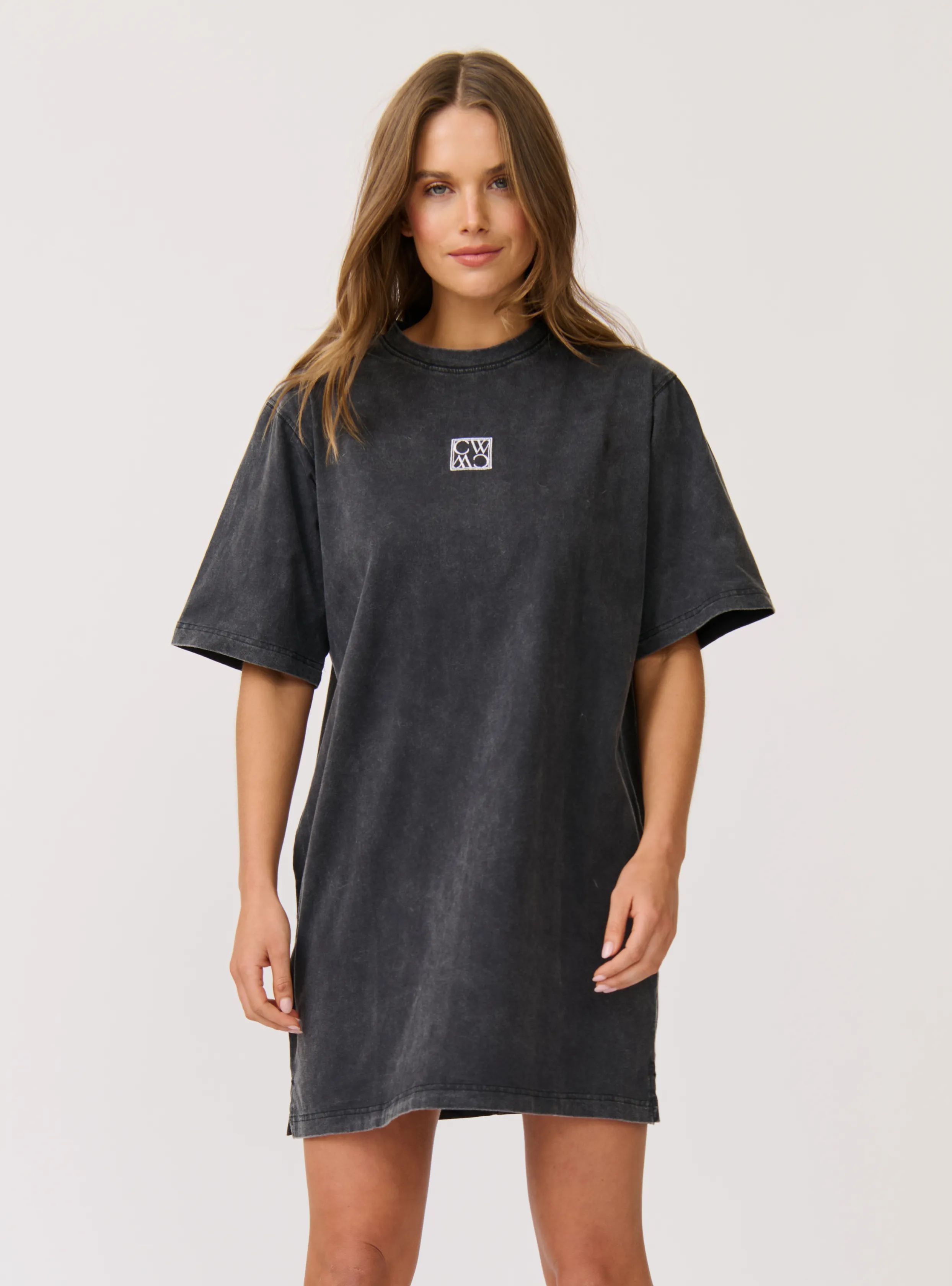 CARMEN SHIRT DRESS - Washed Black
