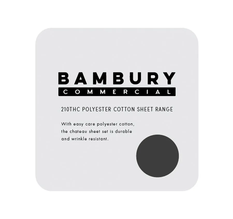 Chateau 210THC Polyester Cotton Sheet Range Pewter
