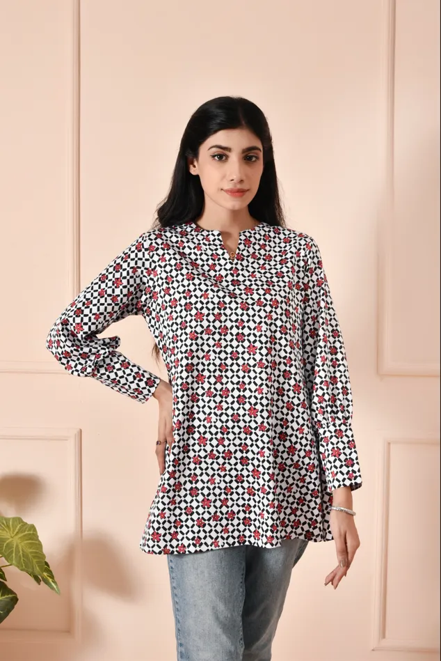 Floral Charm Satin Top