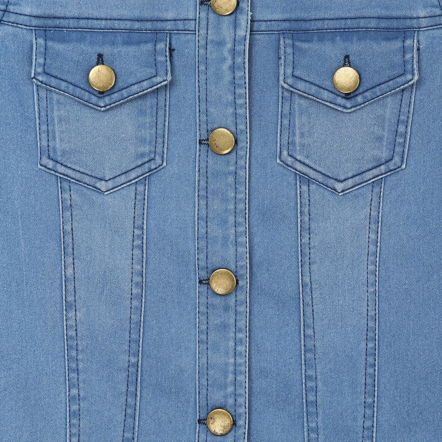 Girl's Ice Blue Denim Jacket - StyleStone Kid