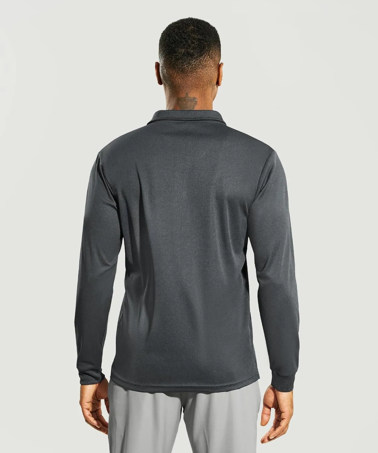 Haimont Men's Polo Shirts Golf Long Sleeve Lightweight Polyester Collared Tshirt Moisture Wicking Regular Fit