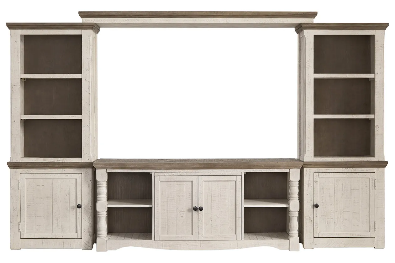 Havalance Two-tone 4-Piece Entertainment Center