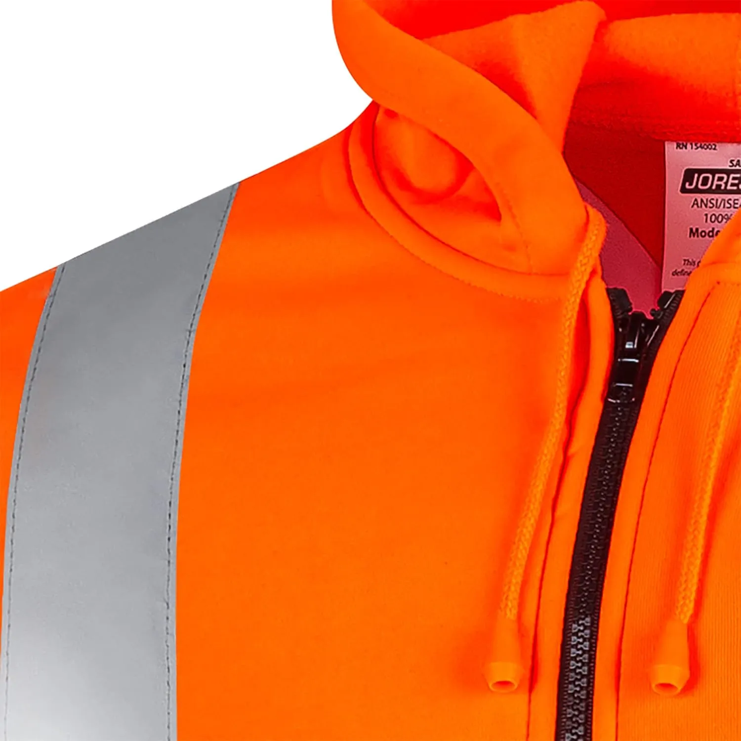 JORESTECH High Visibility Hoodie Full Zipper 100% Polyester ANSI