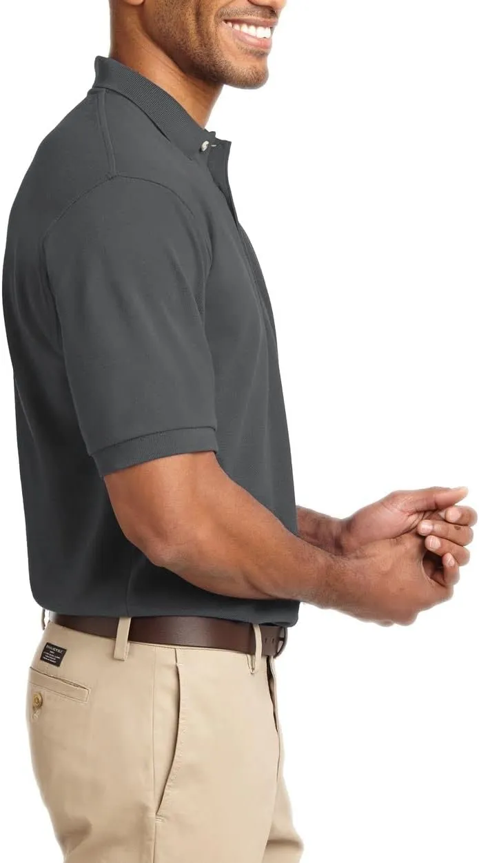 JustBlanks Men's Short Sleeves Heavyweight Cotton Pique Polo Shirt 100% Combed Cotton Jersey Heavyweight Polo Shirt for Men