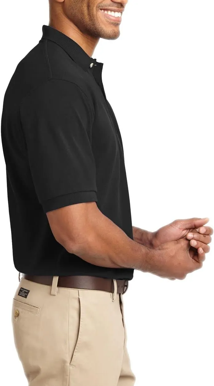 JustBlanks Men's Short Sleeves Heavyweight Cotton Pique Polo Shirt 100% Combed Cotton Jersey Heavyweight Polo Shirt for Men