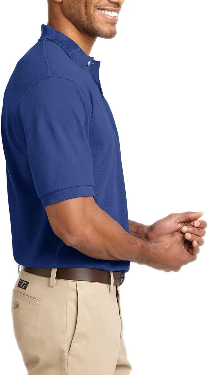 JustBlanks Men's Short Sleeves Heavyweight Cotton Pique Polo Shirt 100% Combed Cotton Jersey Heavyweight Polo Shirt for Men