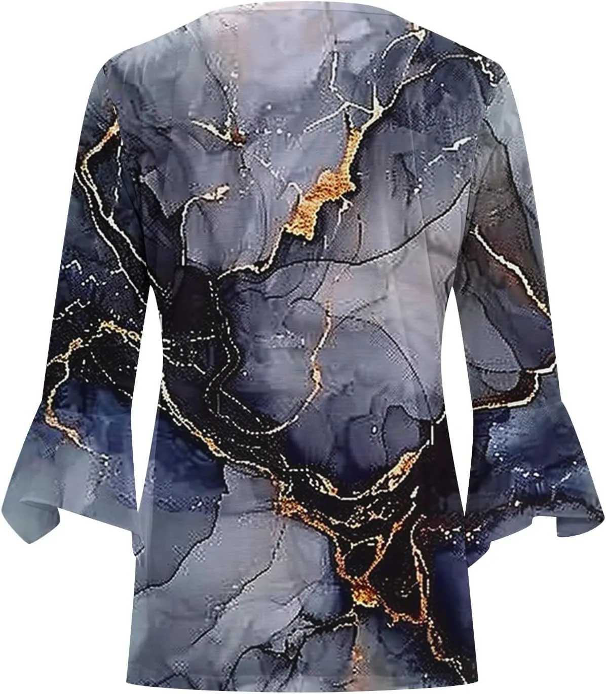 Kimonos for Women Lightweight Loose Beach Cover Ups 3/4 Puff Sleeve Boho Floral Print Shirt Resort Wear Summer Tops