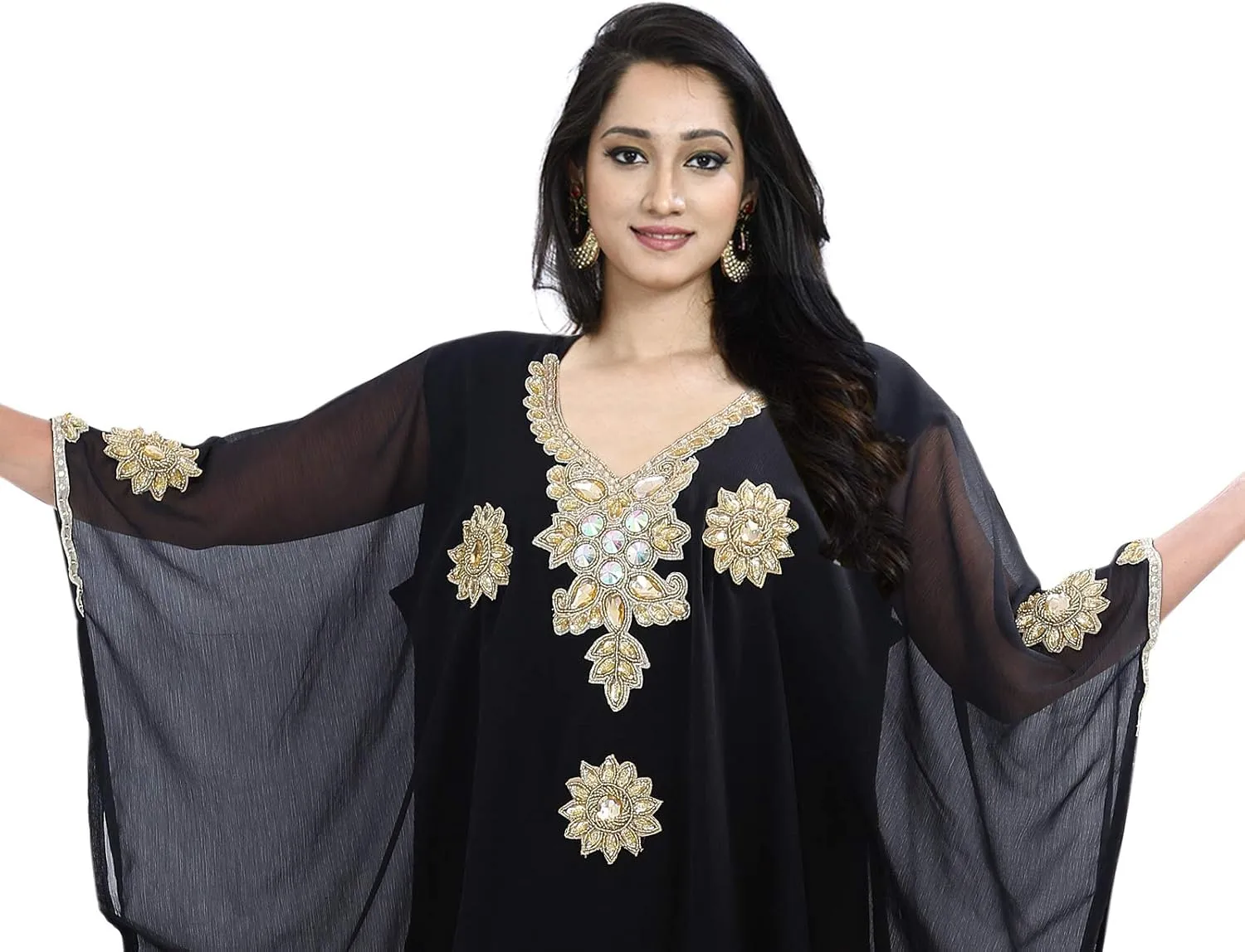 KoC Kaftans for Women Farasha Kimono Dress Beach wear Cover ups Top - Free Size