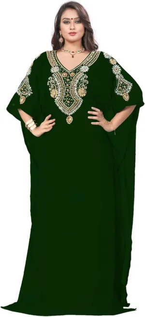 KoC Women wear Kaftan Farasha Long Maxi Party Casual Dress Kimono Top Free Size