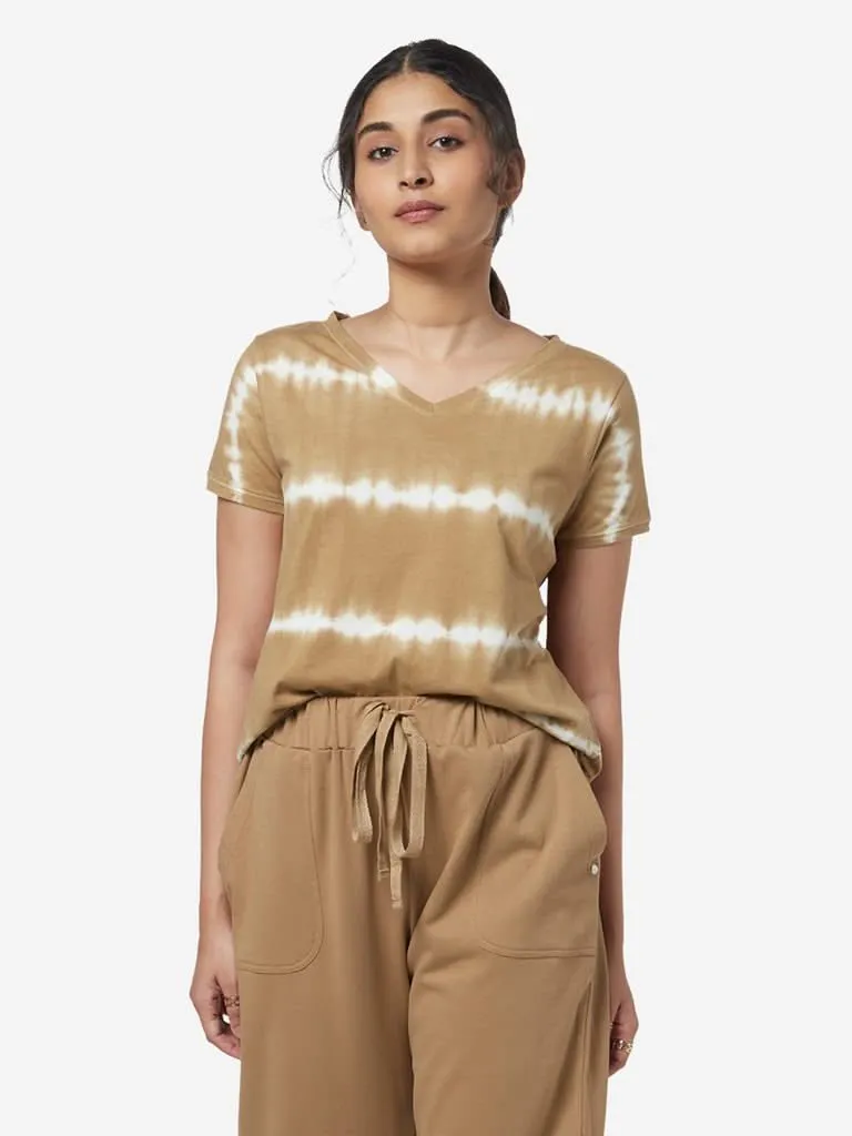 LOV Beige Tie-Dye Print Ruben T-Shirt