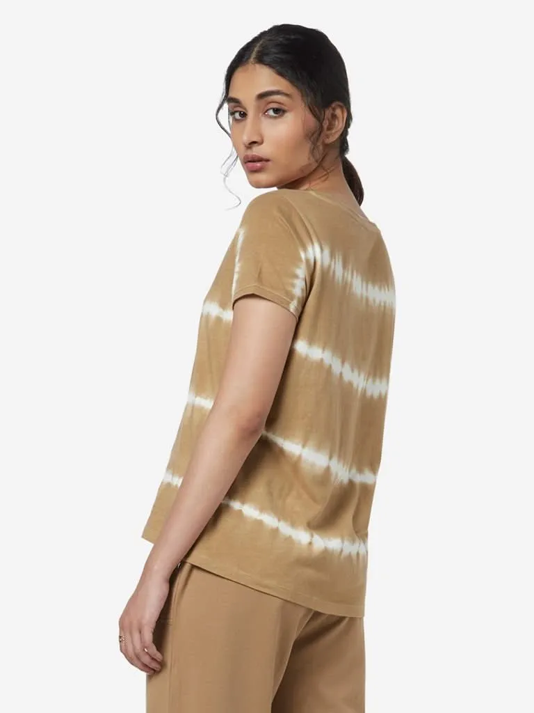 LOV Beige Tie-Dye Print Ruben T-Shirt