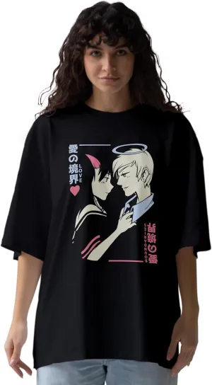 Love Boundries Trendy Oversized T-Shirts for Women, Cotton T-Shirts, Perfect for Casual Wear & Gifting | WB.6.28