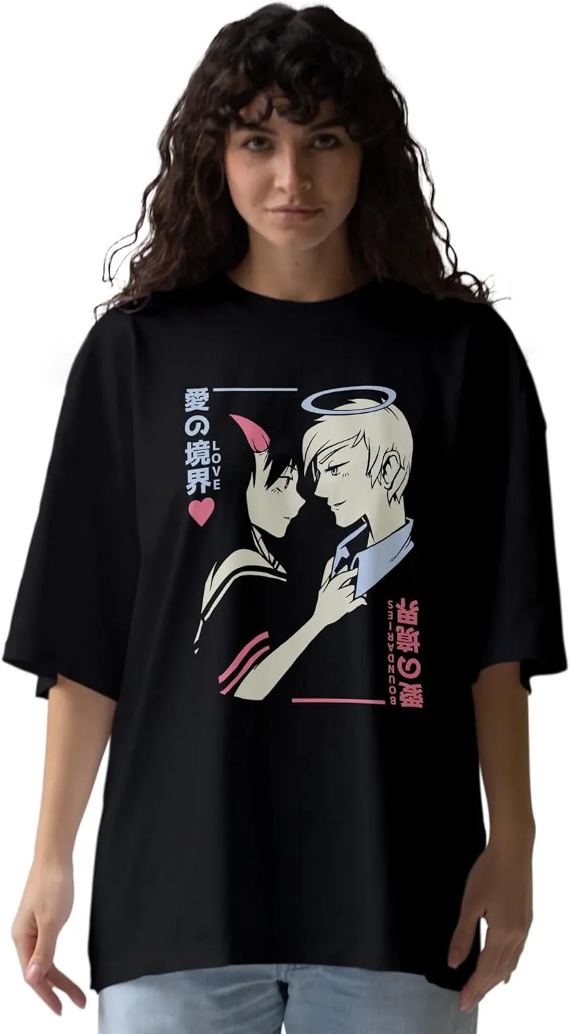Love Boundries Trendy Oversized T-Shirts for Women, Cotton T-Shirts, Perfect for Casual Wear & Gifting | WB.6.28