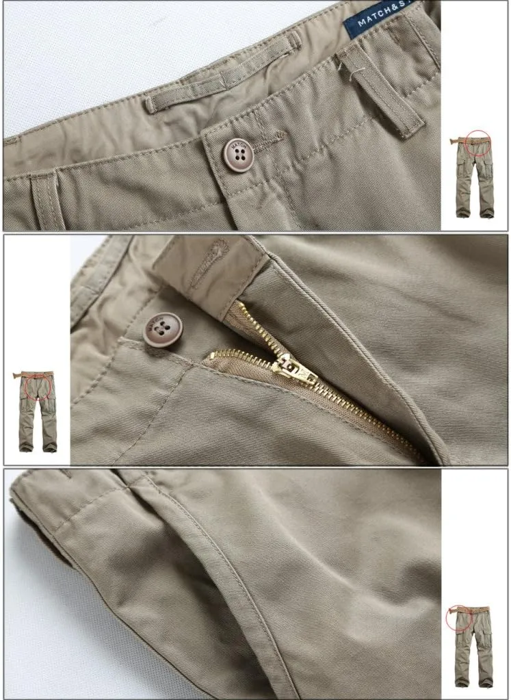 Match Men's Casual Wild Cargo Pants Outdoors Work Wear #6531