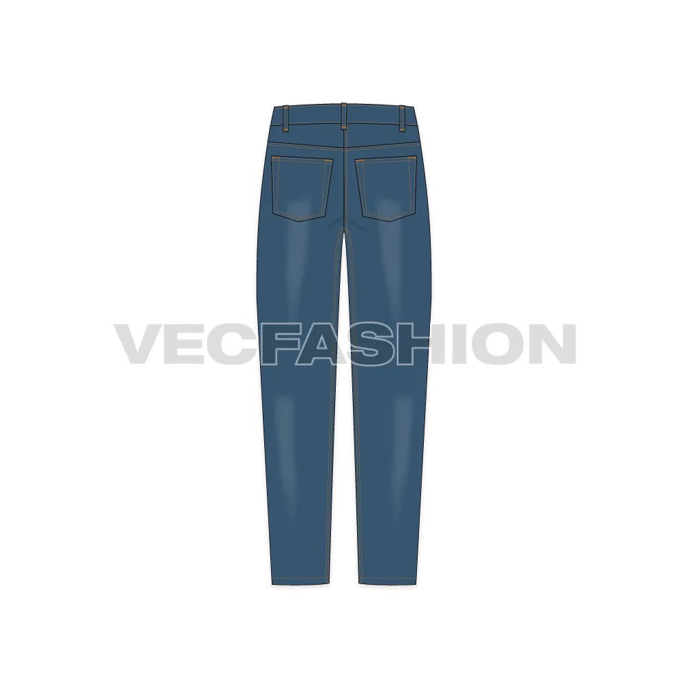 Mens Straight Cut Denim Jeans