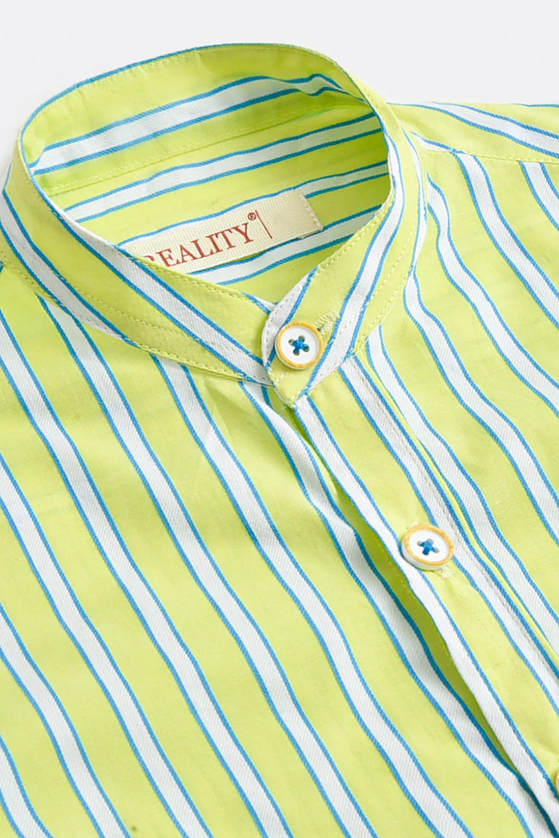 Minty Striped Casual Shirt