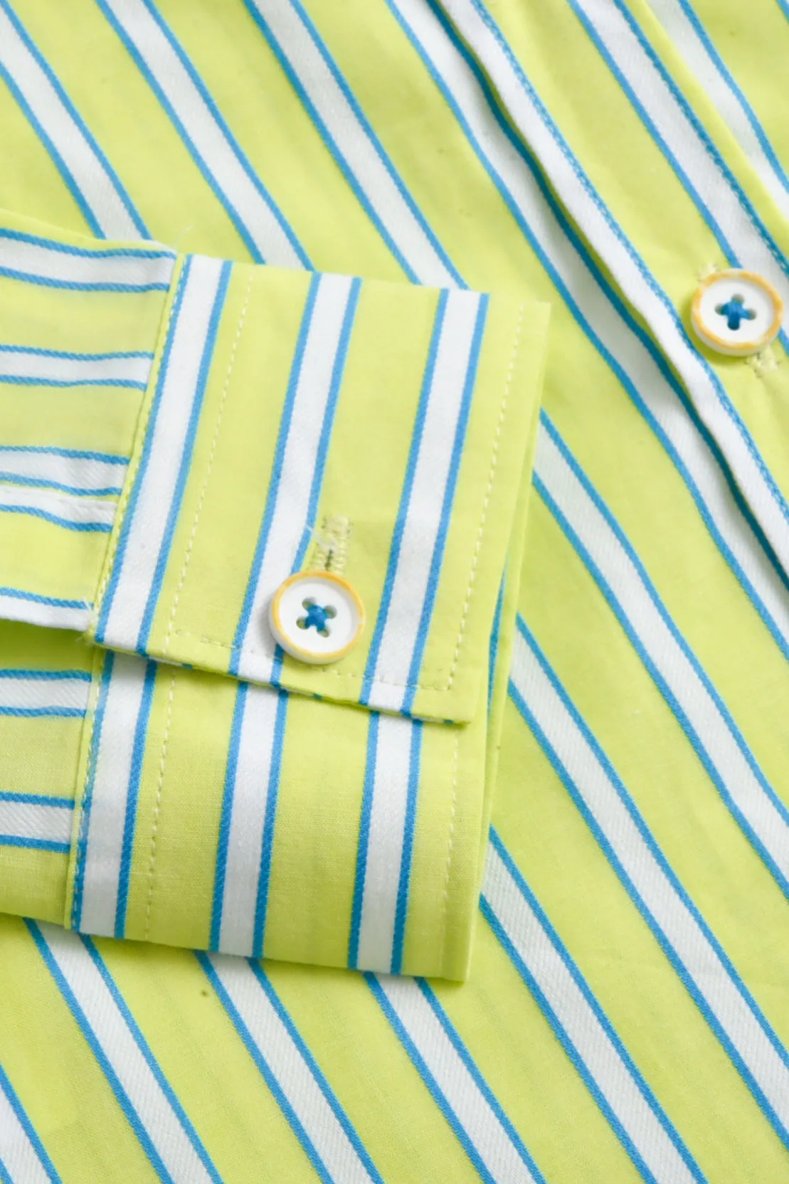 Minty Striped Casual Shirt