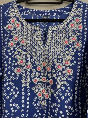 Navy Blue Plus Size Kurti