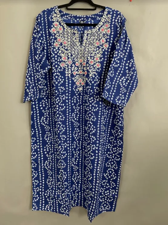 Navy Blue Plus Size Kurti
