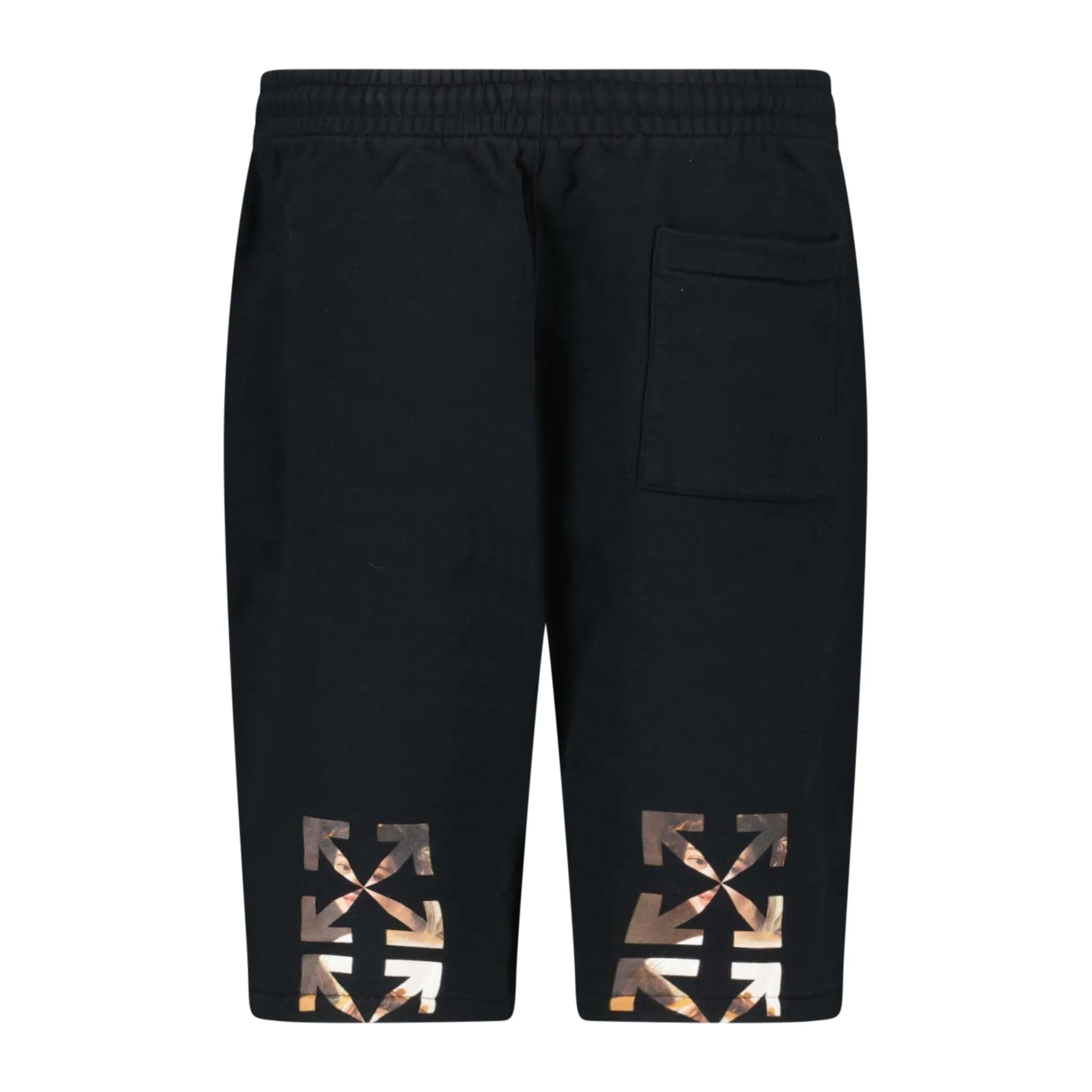 OFF WHITE  Cotton Sweat Shorts Black