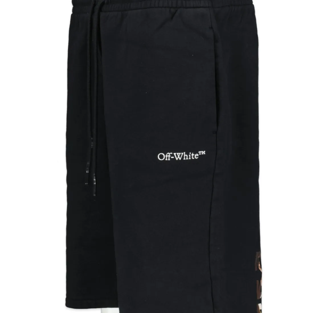OFF WHITE  Cotton Sweat Shorts Black