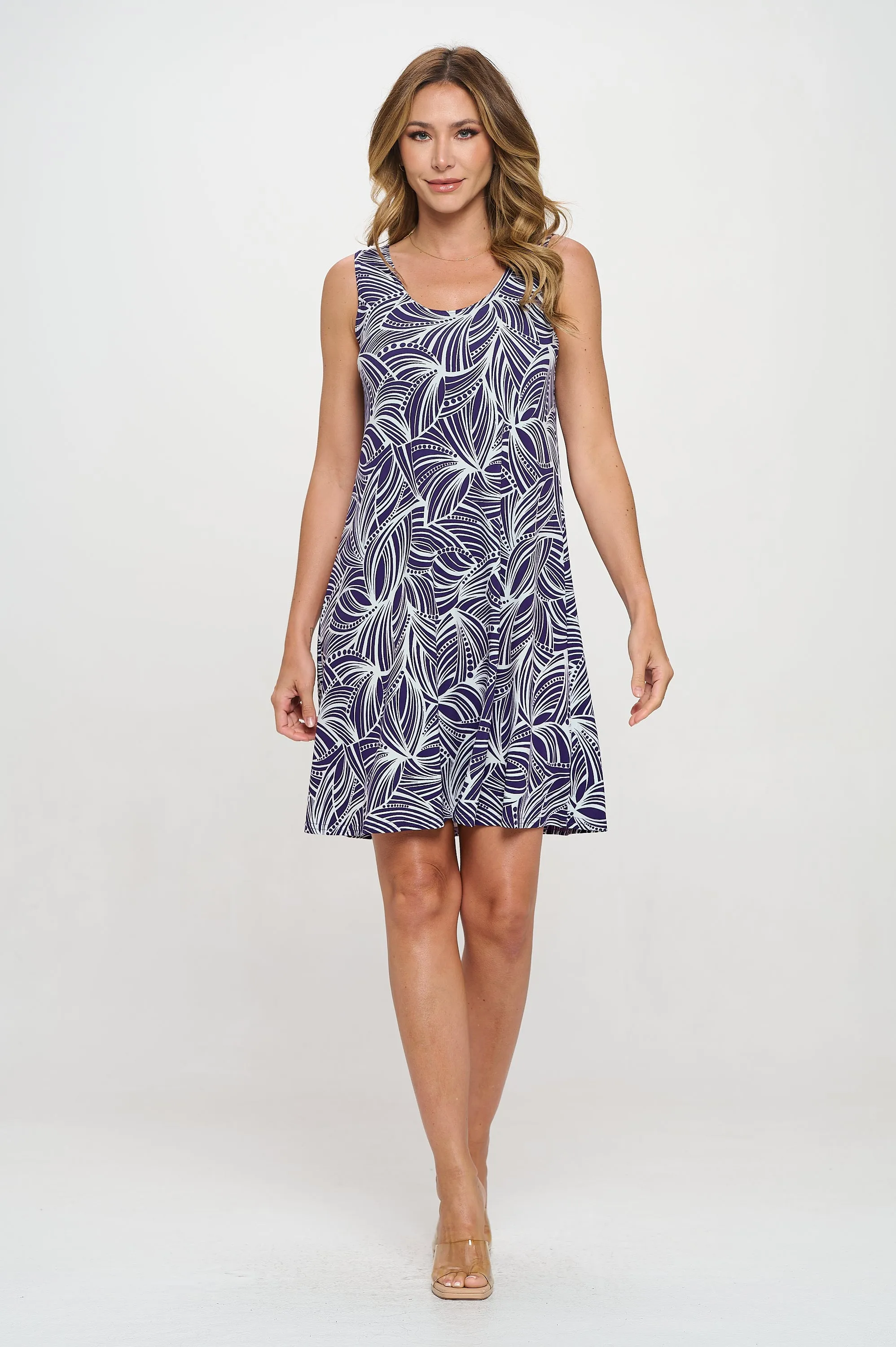 Print Missy Tank Dress Sleeveless Prints - 7003HT-TRD1-D011