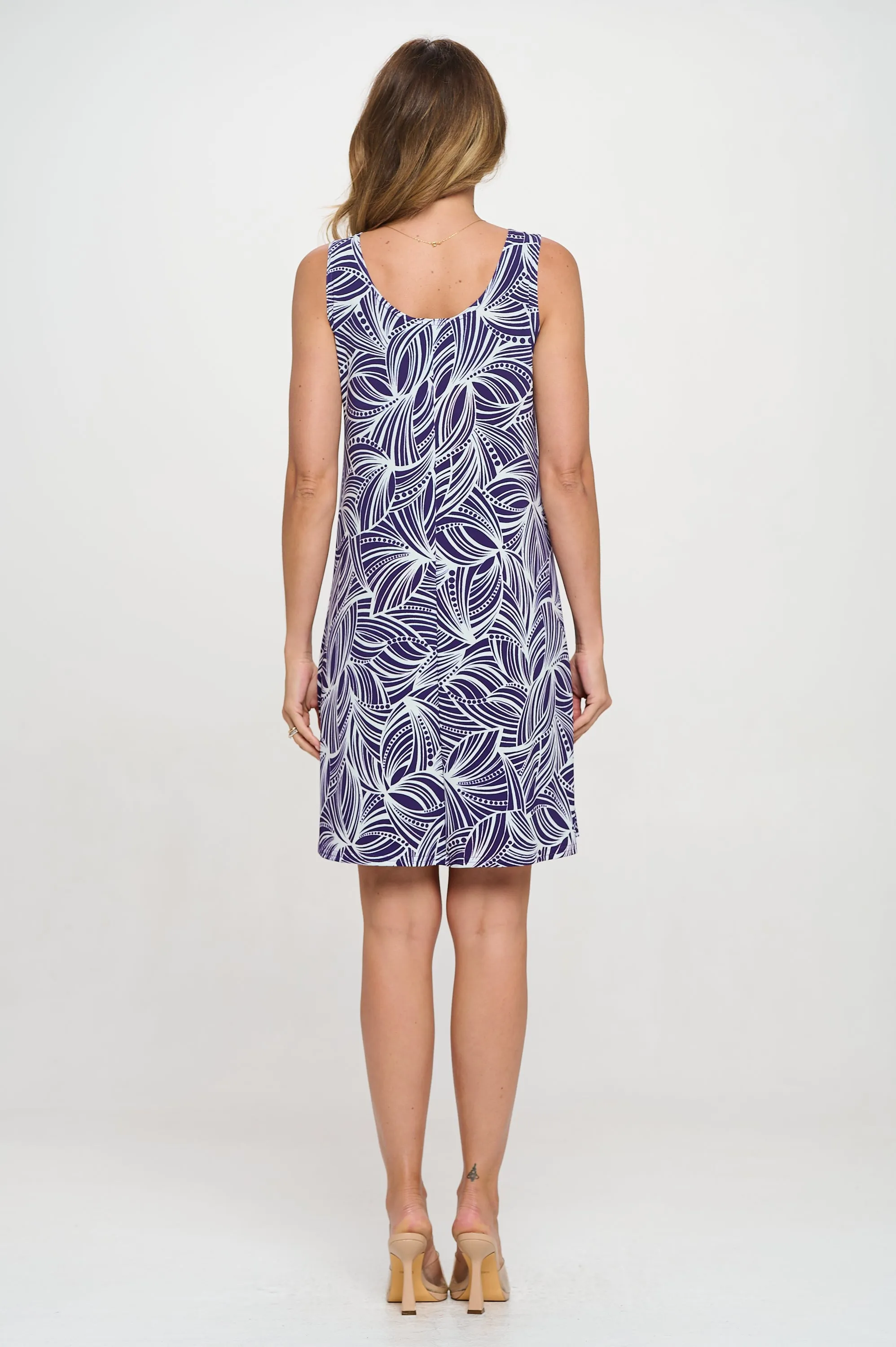 Print Missy Tank Dress Sleeveless Prints - 7003HT-TRD1-D011