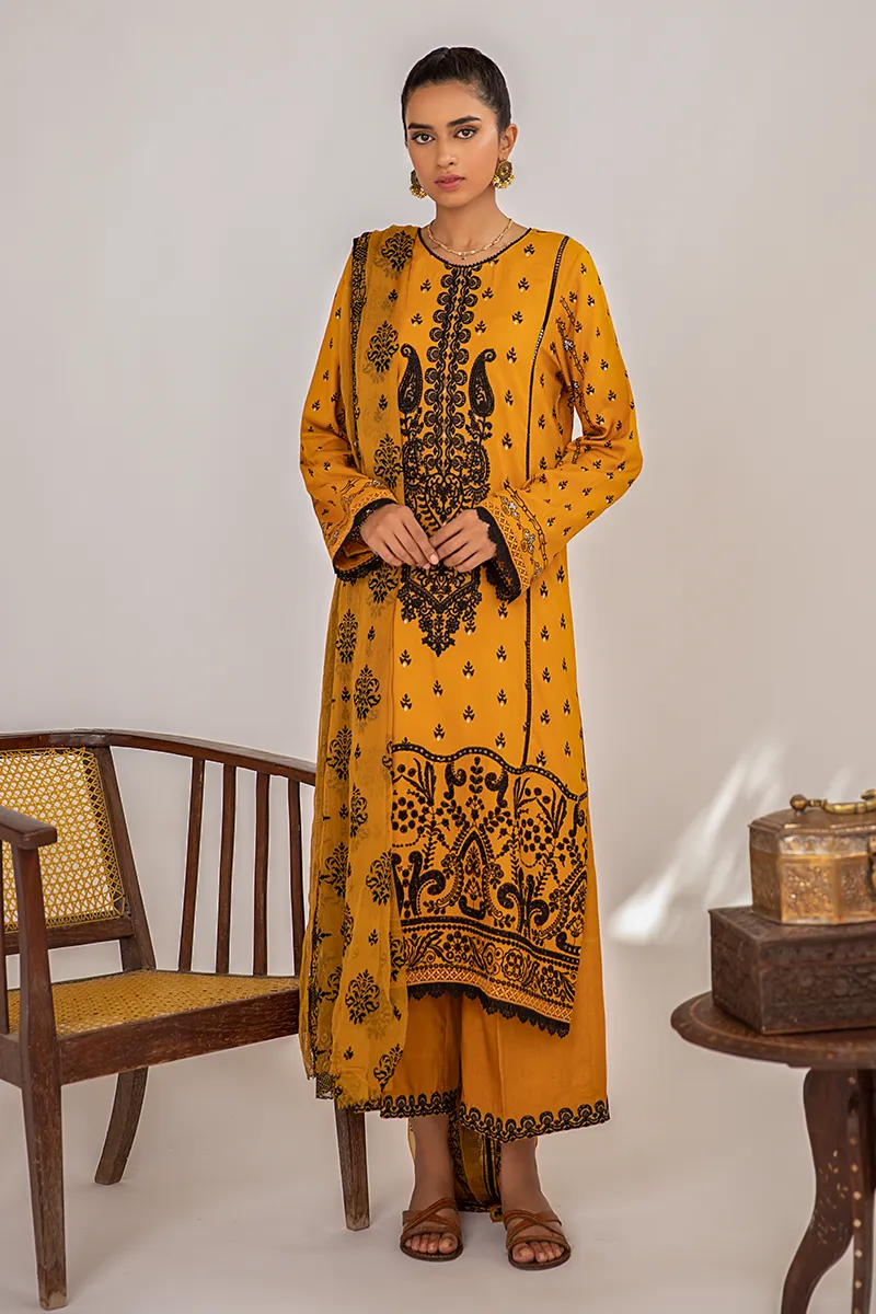 Qalamkar Qline Linen Collection 2020 – LE-14