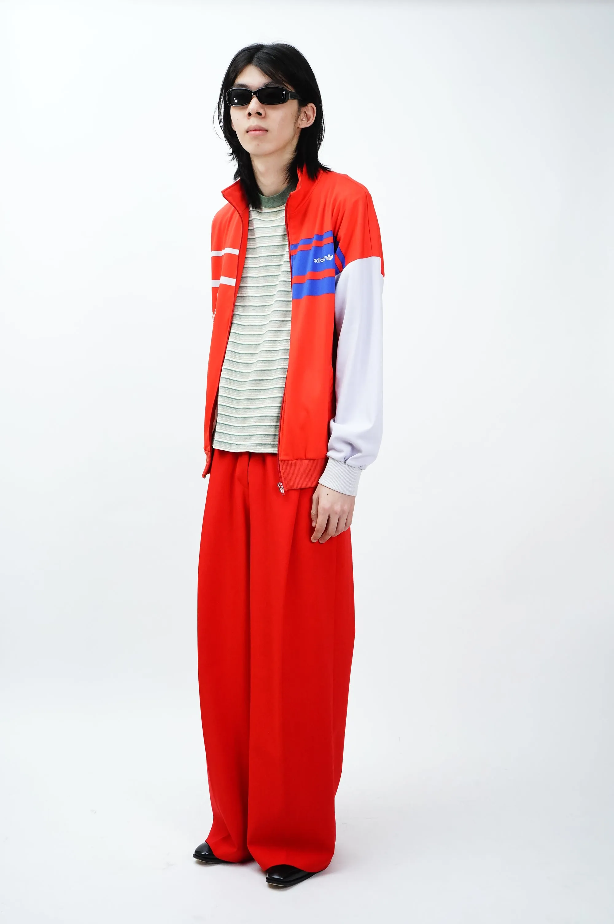 "LAURUSTINUS" -Polyester Baggy Slacks-