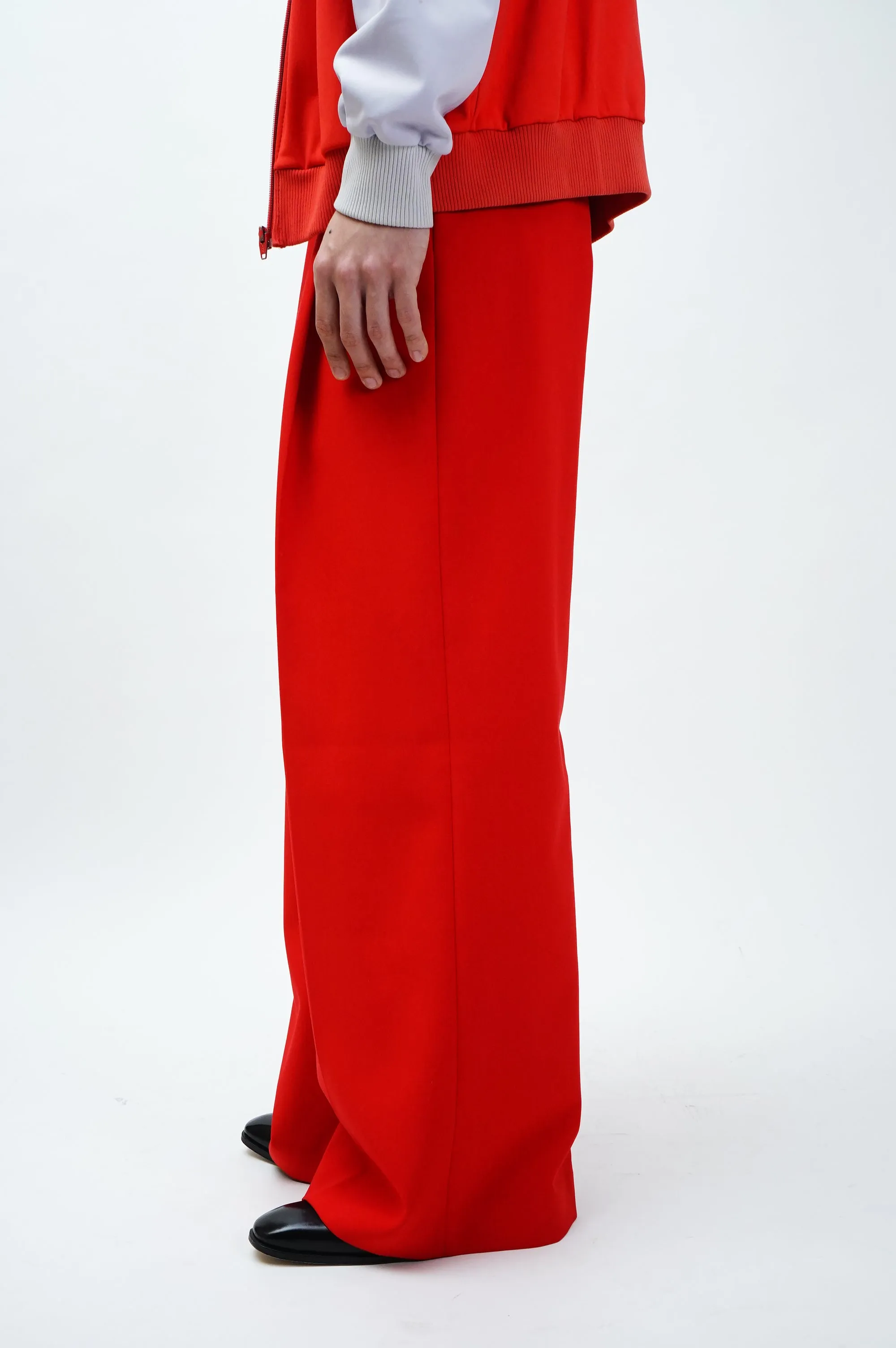 "LAURUSTINUS" -Polyester Baggy Slacks-