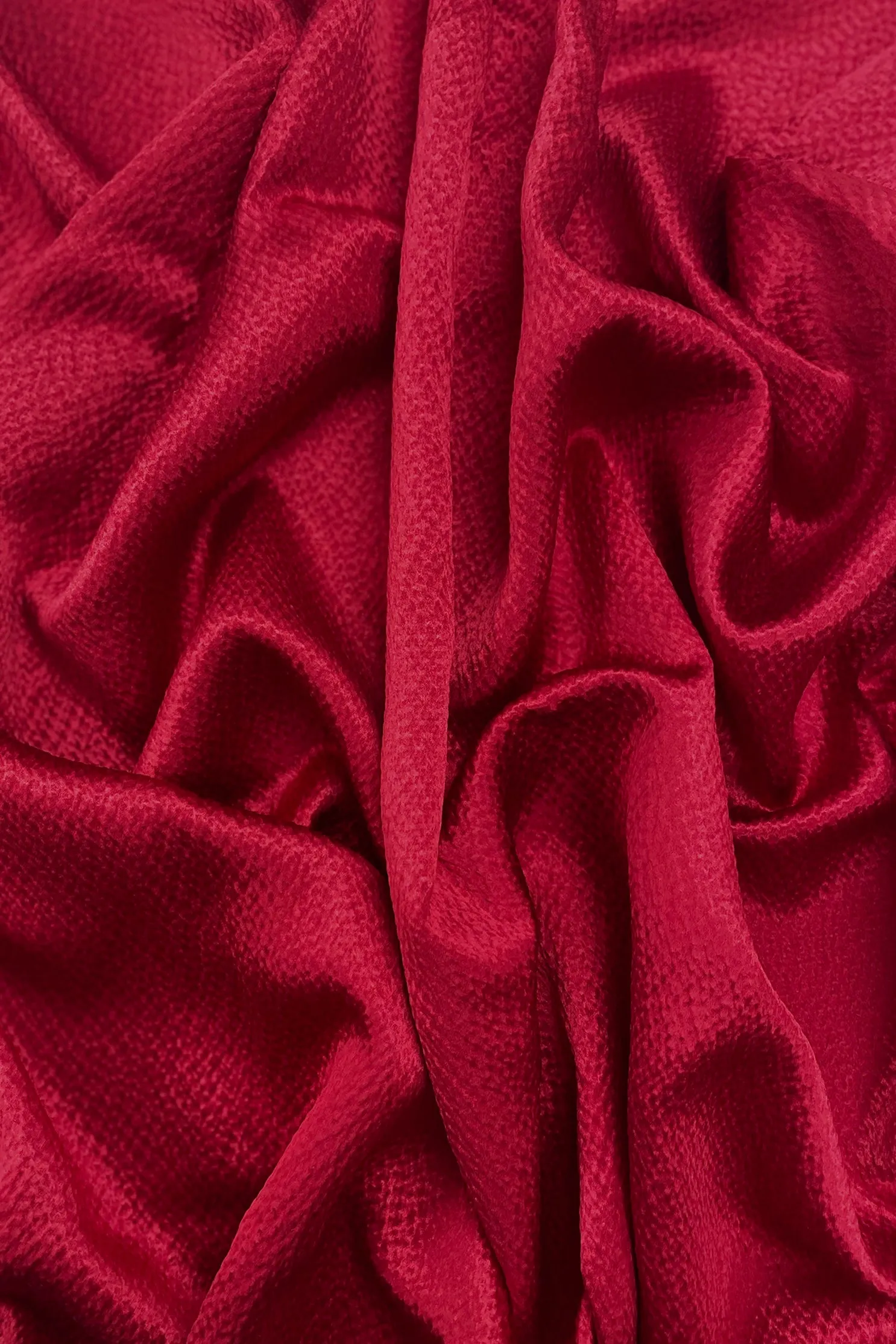 Ruby Hammered Silk Satin
