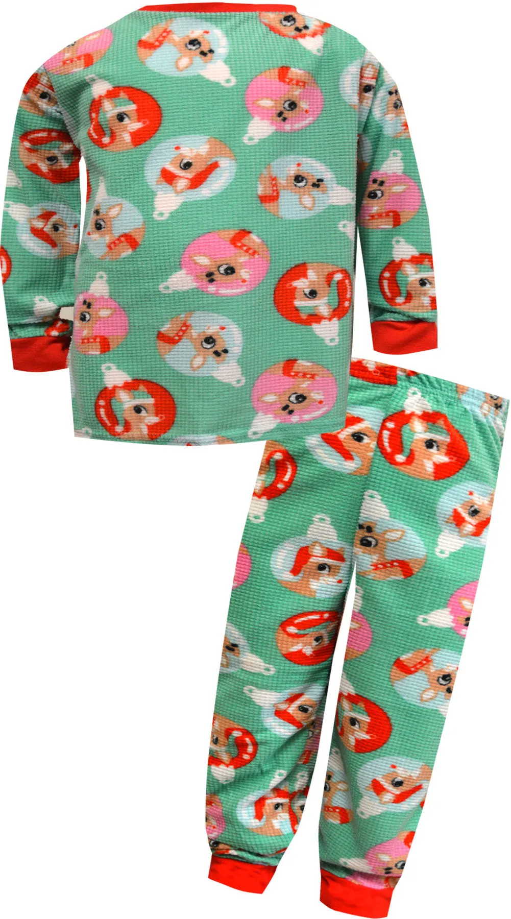 Rudolph The Red Nosed Reindeer Waffle Fleece Girl's Pajama