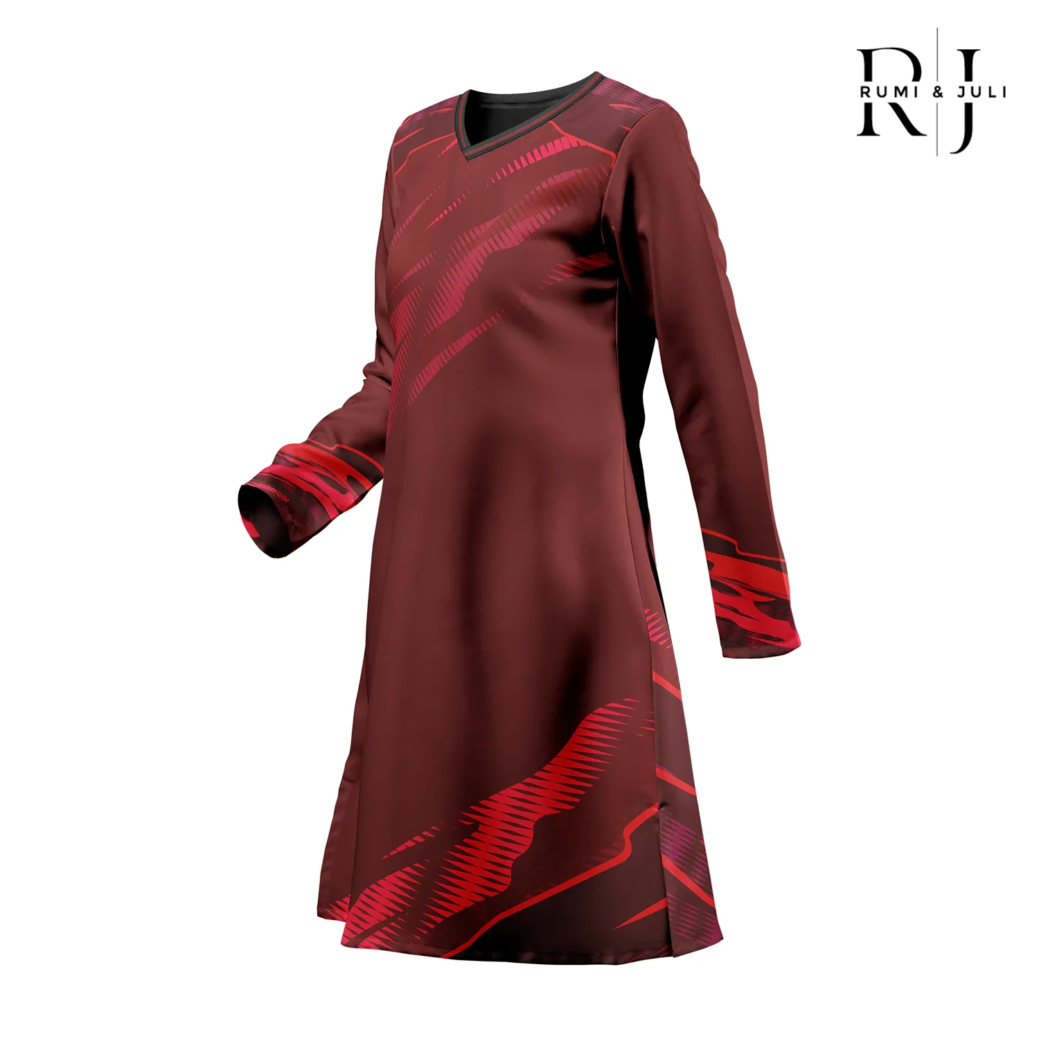 RUMI|JULI RJ MUSLIMAH ACTIVE WEAR - MAROON/RED