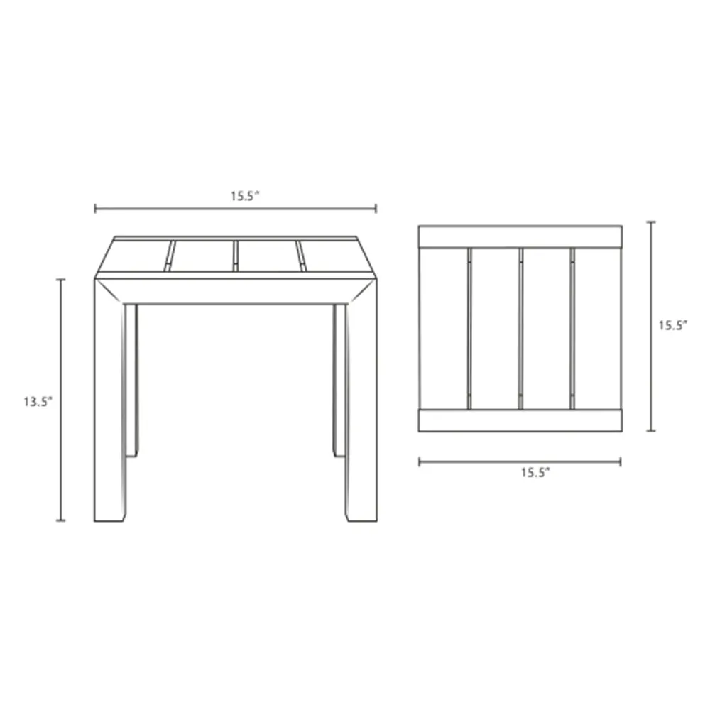 Shore Outdoor Patio Aluminum Side Table