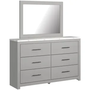Signature Design by Ashley Cottonburg 6-Drawer Dresser with Mirror B1192-31/B1192-36