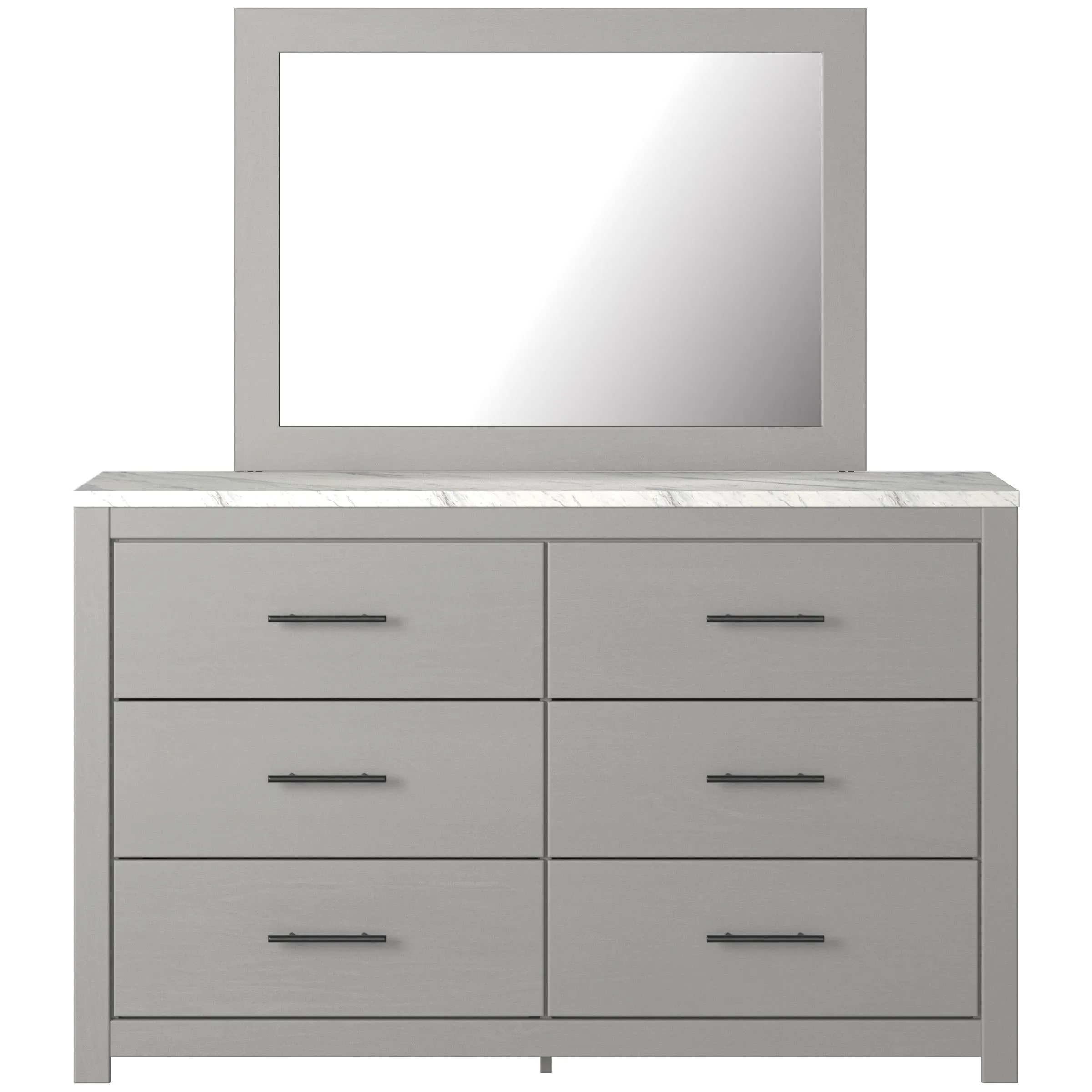 Signature Design by Ashley Cottonburg 6-Drawer Dresser with Mirror B1192-31/B1192-36