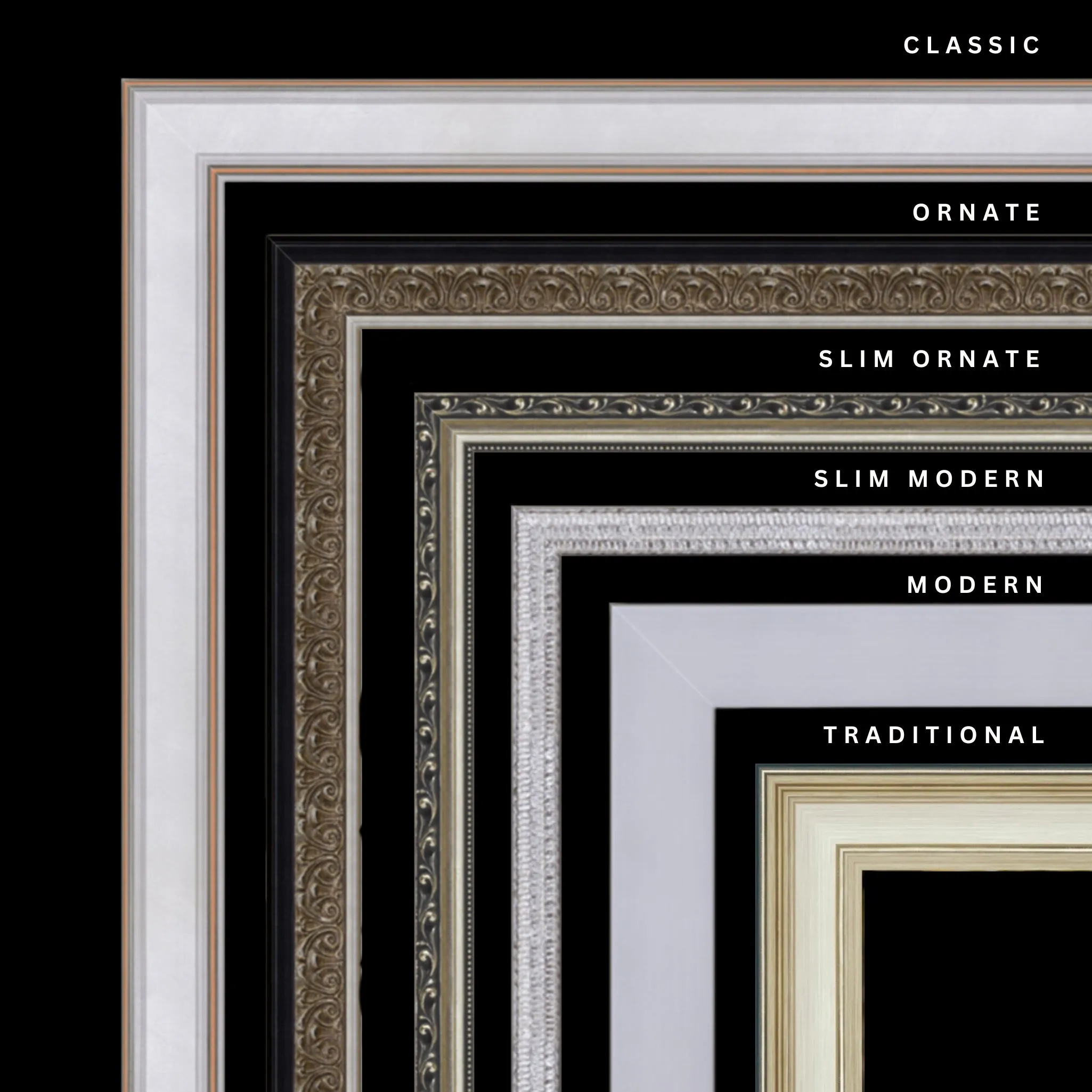 Silver 38x31 Picture Frame Ornate Traditional Classic Antique