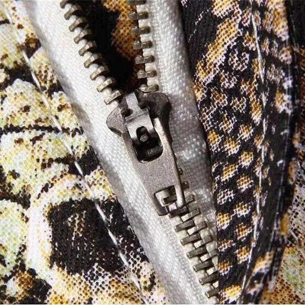 Snake style men's jeans