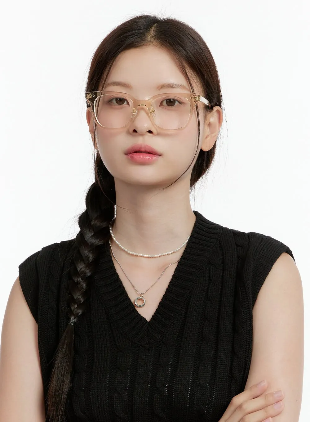 Square Clear Frame Glasses OL423