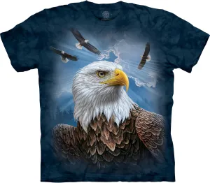 The Mountain unisex adult Guardian Eagle T Shirt, Blue, XX-Large US