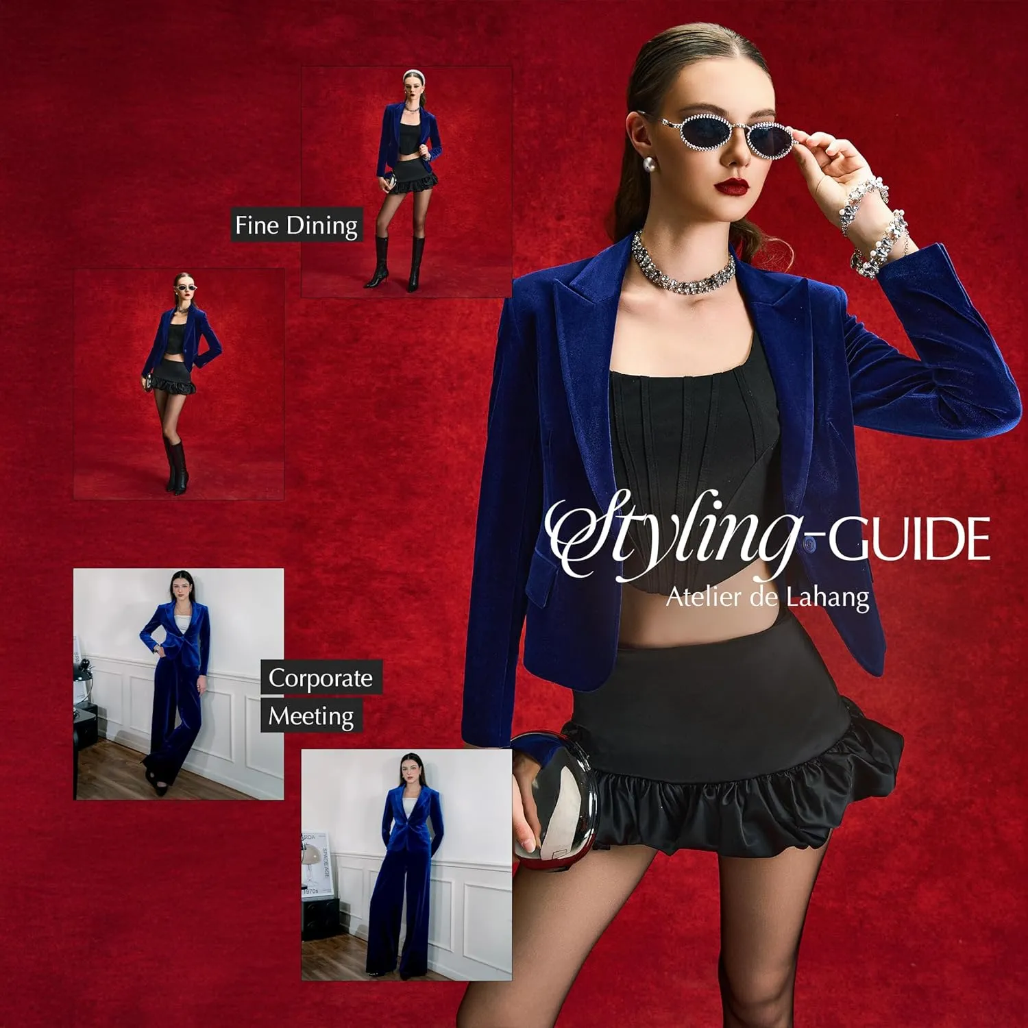 Trendy Velvet Blazer for Women  Slim Fit Long Sleeve Velvet Blazers for Women, Business Casual Outfits & Formal Wear