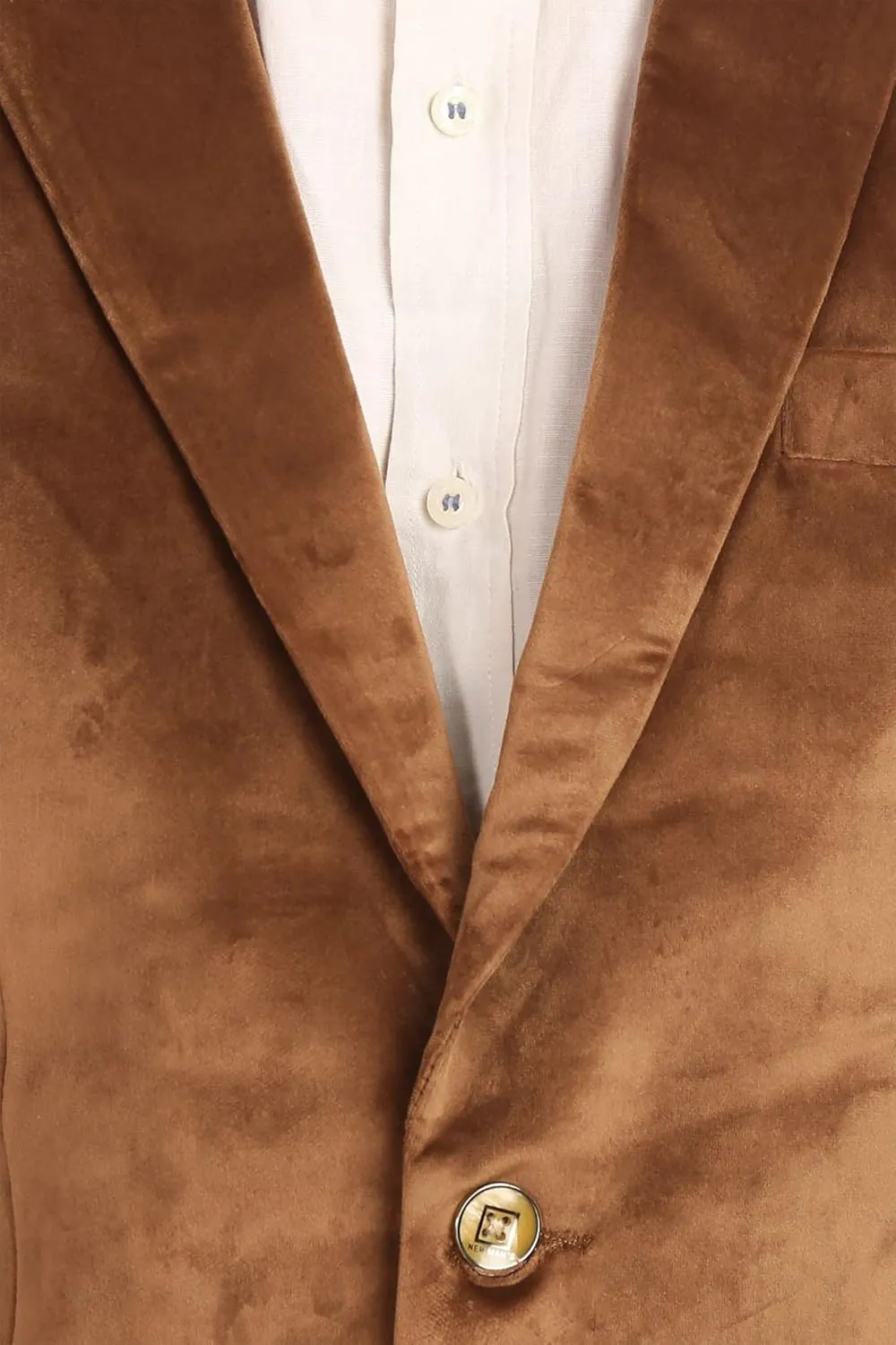Wintage Men's Cotton Velvet Solid Party Blazer