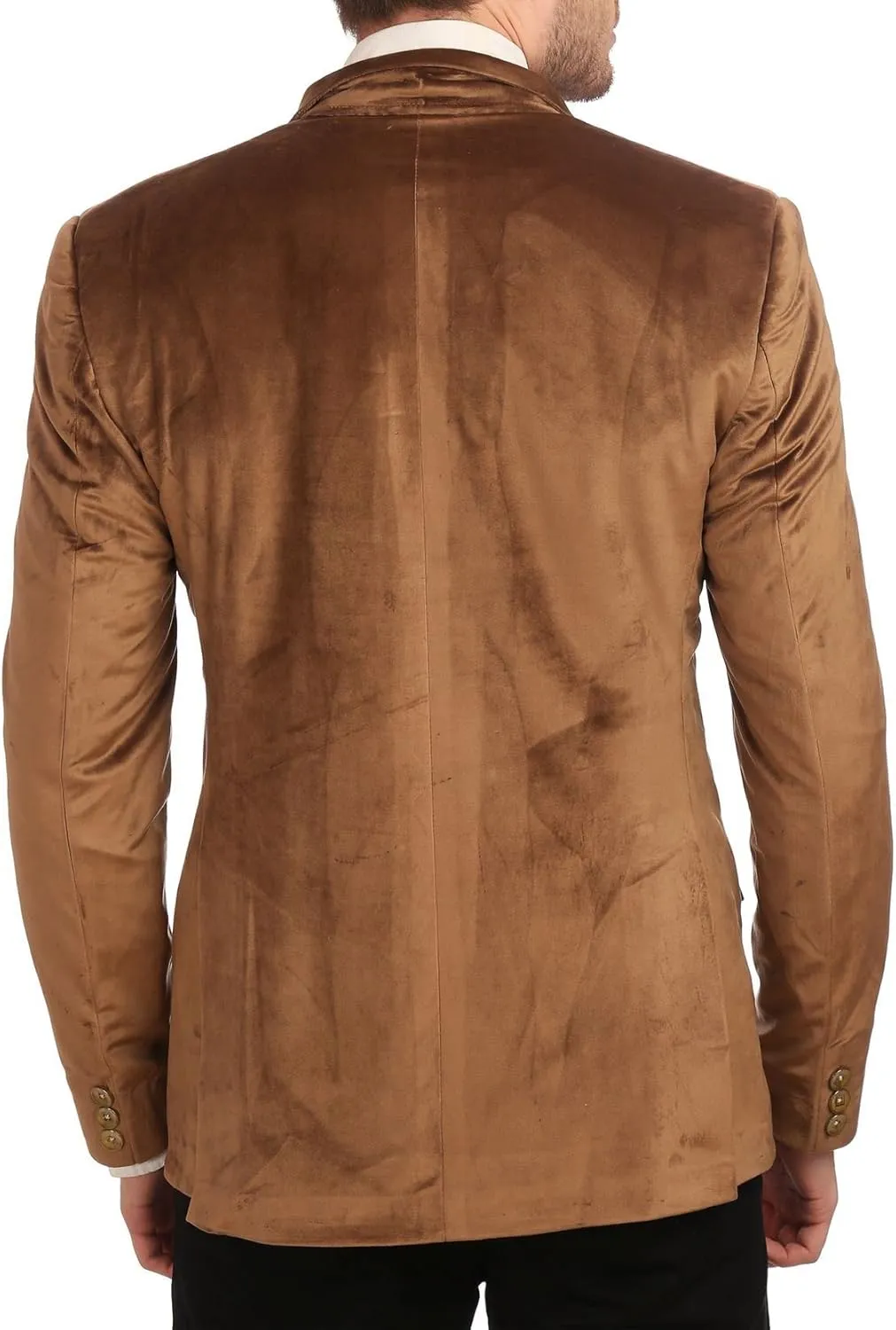 Wintage Men's Cotton Velvet Solid Party Blazer